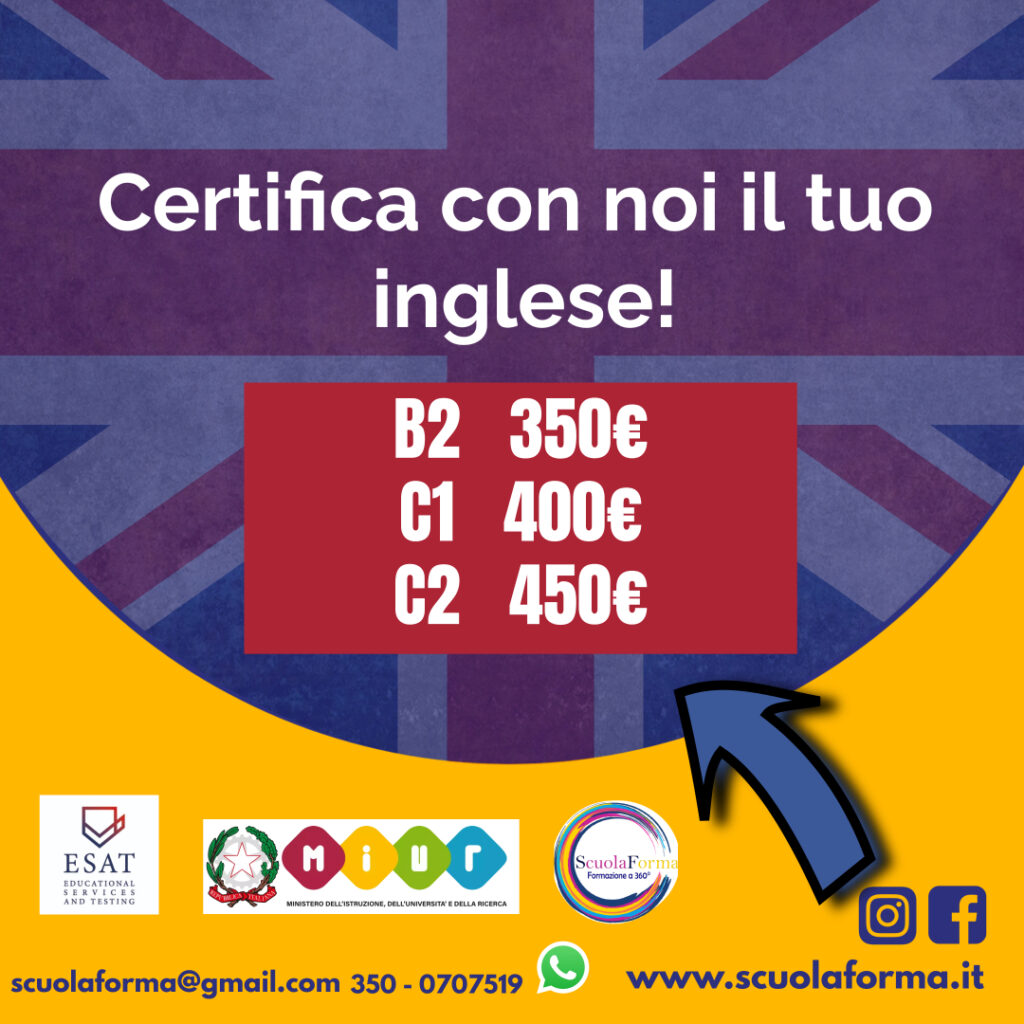 inglese certificazione